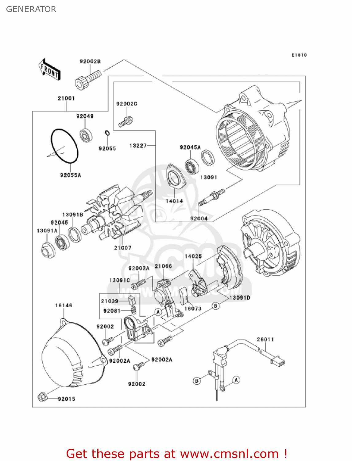 GENERATOR ZX1100D9 NINJAZX11 2001 USA CALIFORNIA
