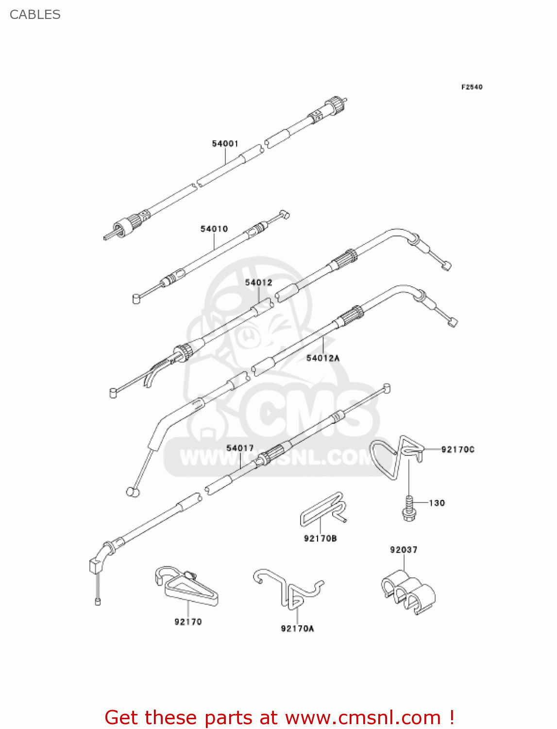 CABLES ZX1100D9 NINJAZX11 2001 USA CALIFORNIA