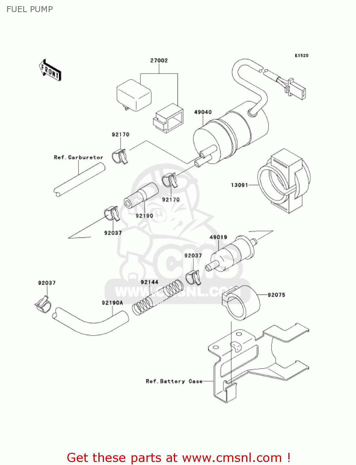 FUEL PUMP ZX1100D9 NINJAZX11 2001 USA CALIFORNIA