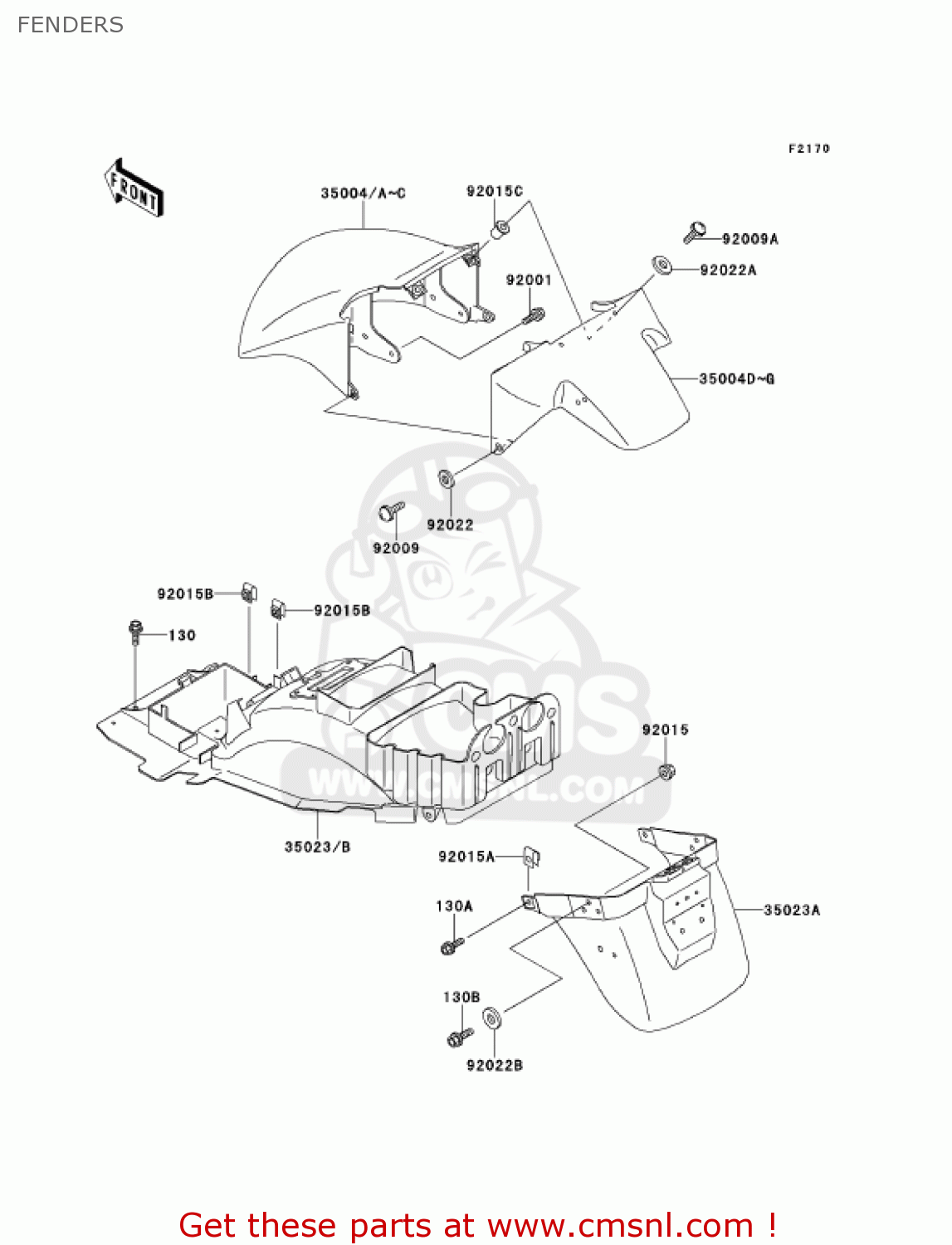 FENDERS ZX1100D9 NINJAZX11 2001 USA CALIFORNIA