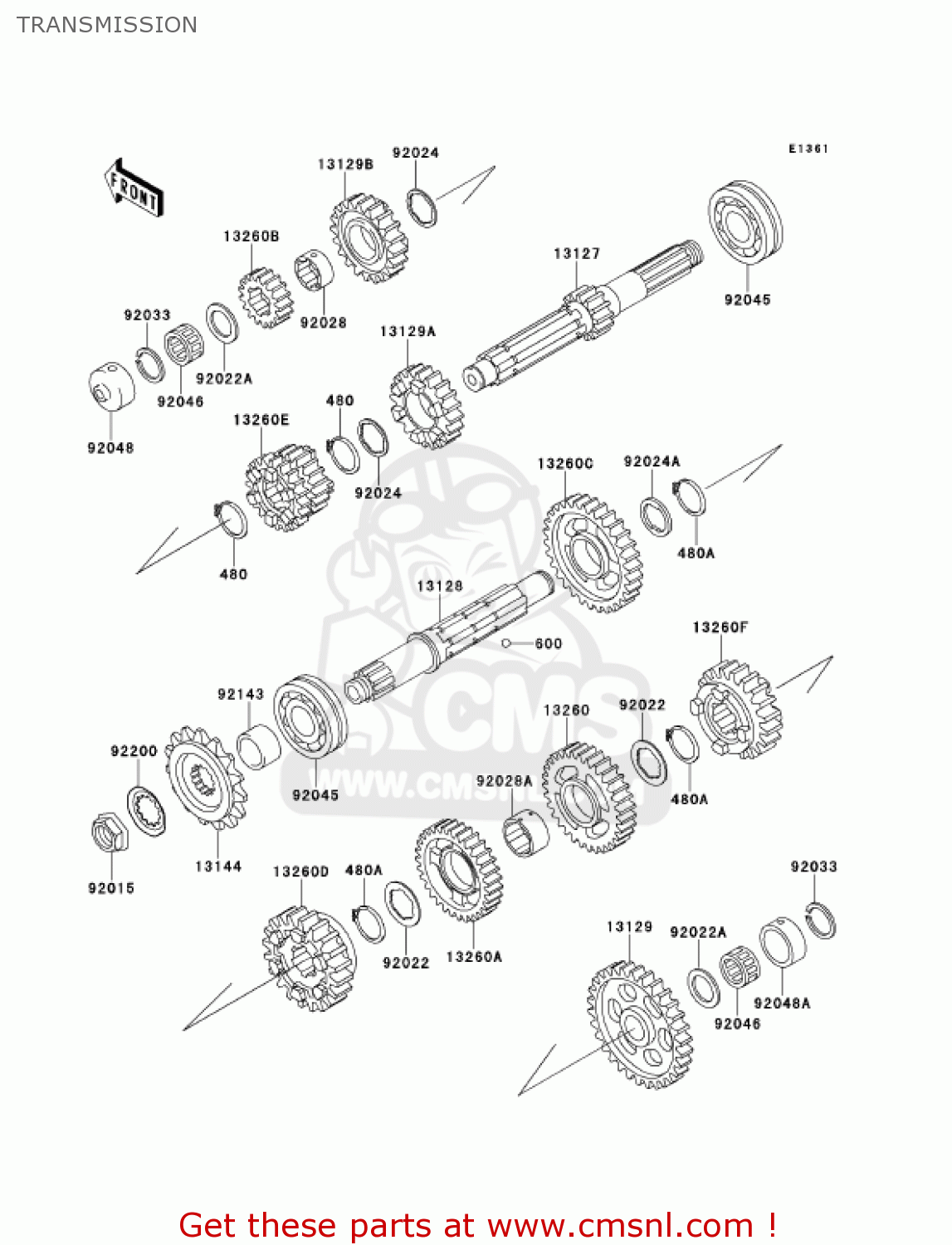 TRANSMISSION ZX1100D9 NINJAZX11 2001 USA CALIFORNIA