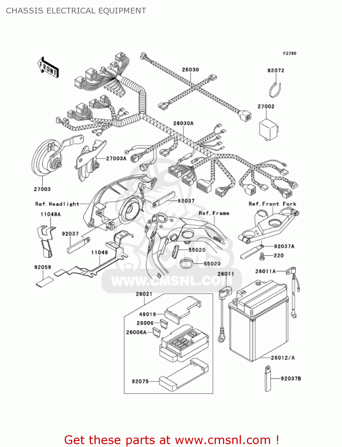 CHASSIS ELECTRICAL EQUIPMENT ZX1100D9 NINJAZX11 2001 USA CALIFORNIA