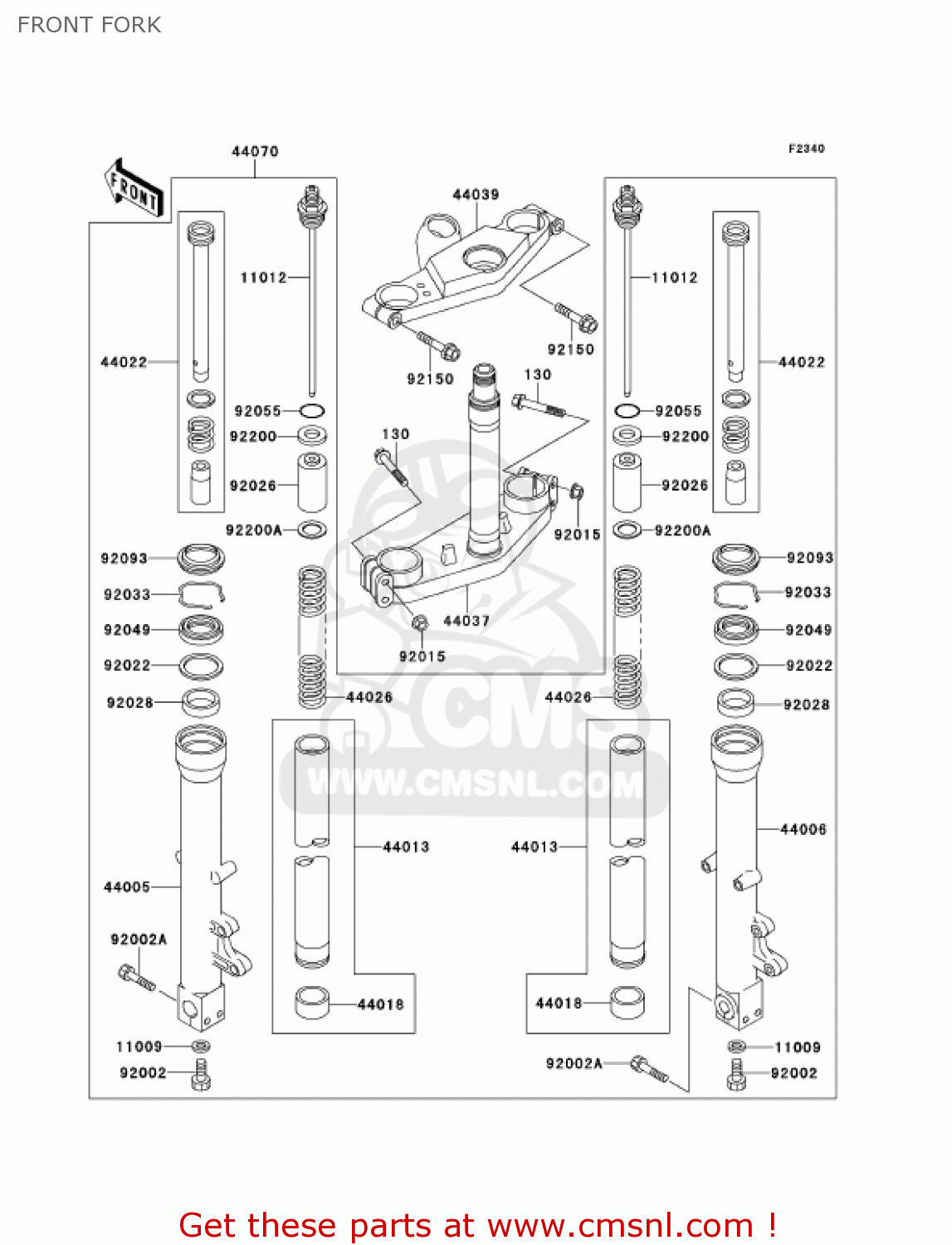 FRONT FORK ZX1100D9 NINJAZX11 2001 USA CALIFORNIA