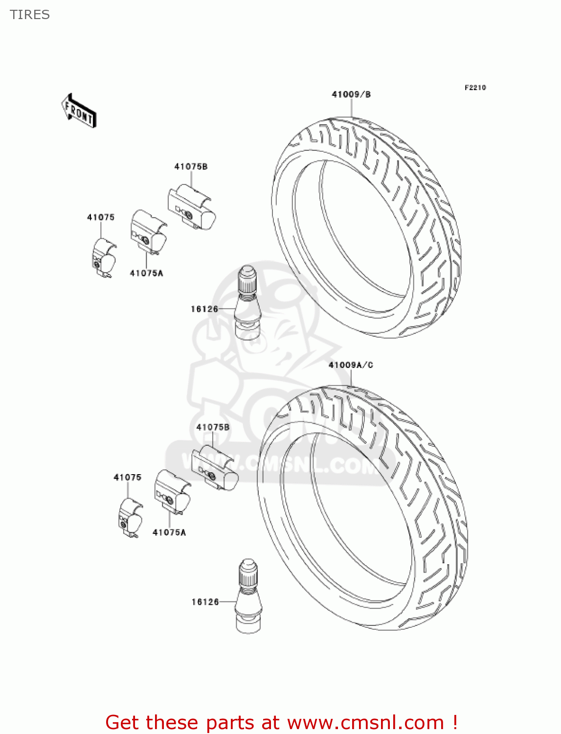 TIRES ZX1100D9 NINJAZX11 2001 USA CALIFORNIA
