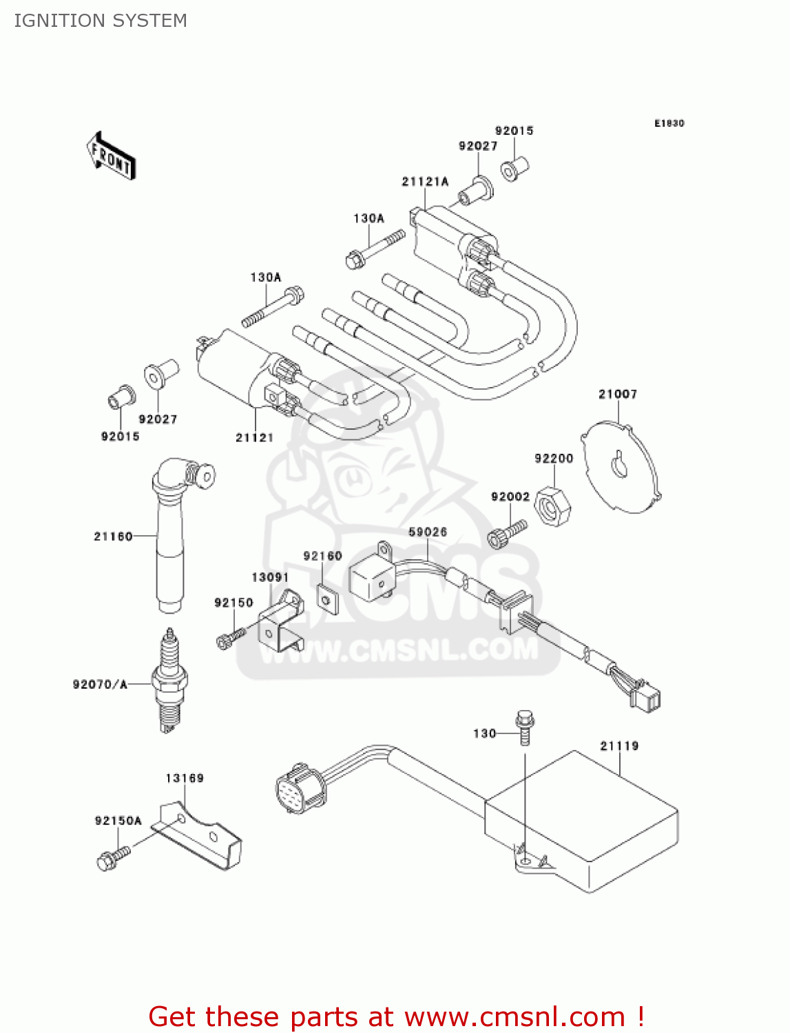 IGNITION SYSTEM ZX1100D9 NINJAZX11 2001 USA CALIFORNIA