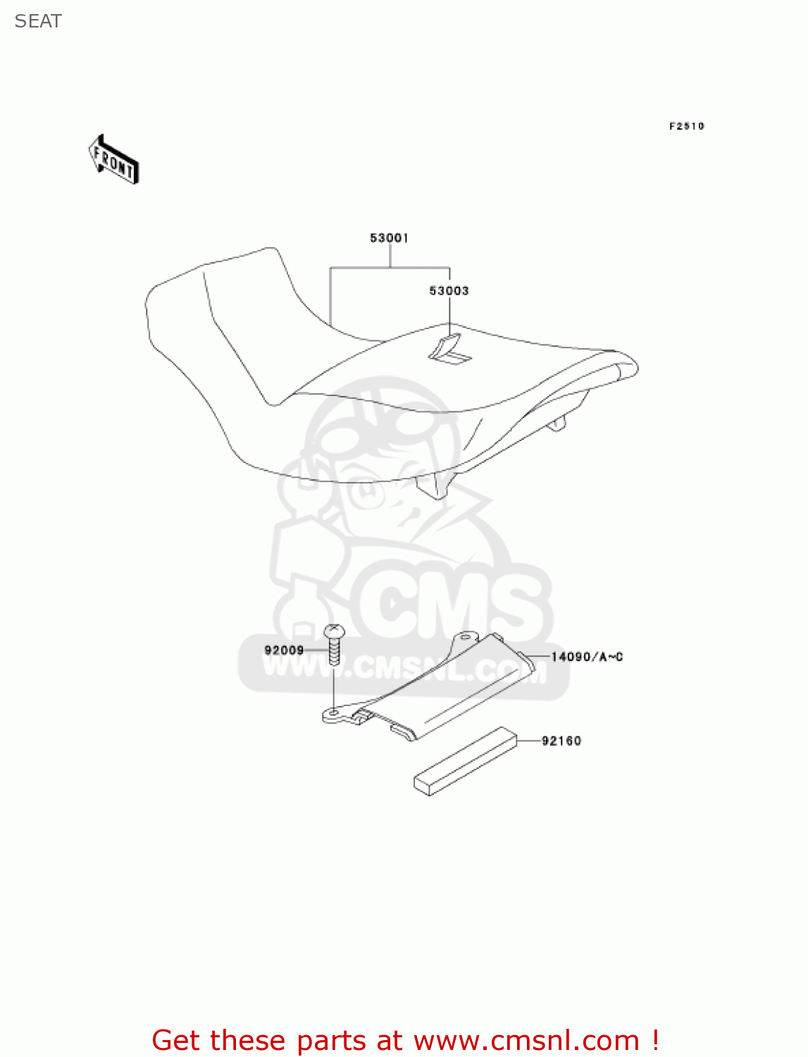 SEAT ZX1100D9 NINJAZX11 2001 USA CALIFORNIA