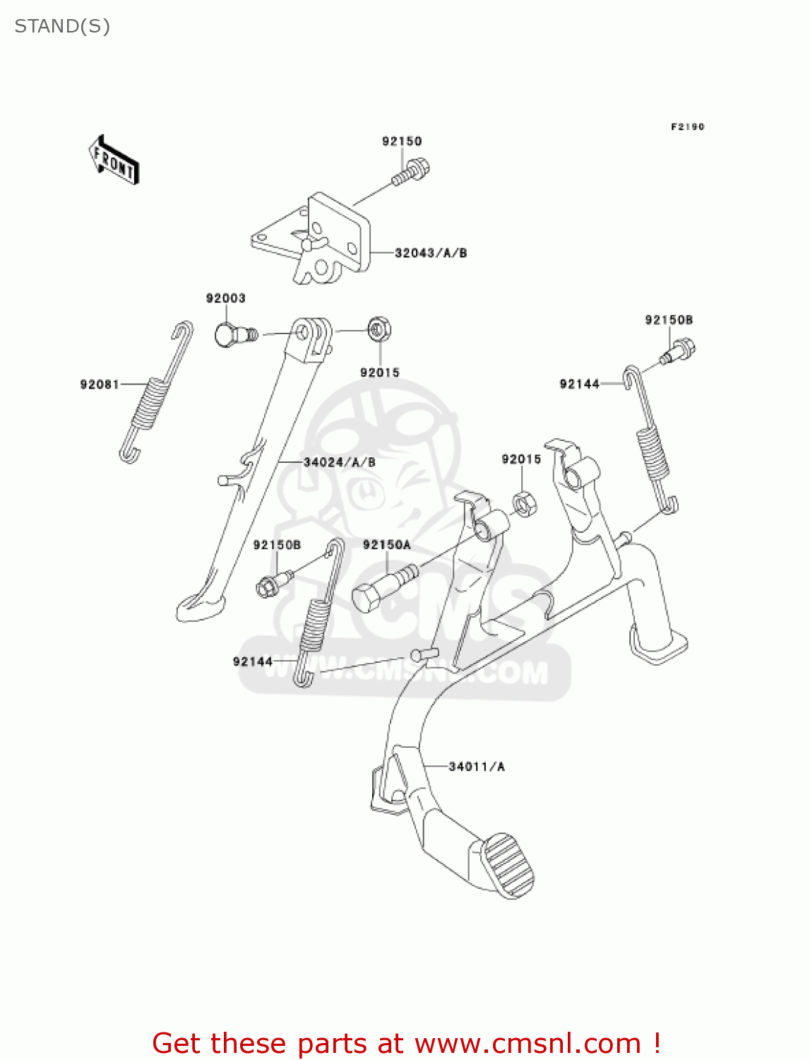 STAND(S) ZX1100D9 NINJAZX11 2001 USA CALIFORNIA