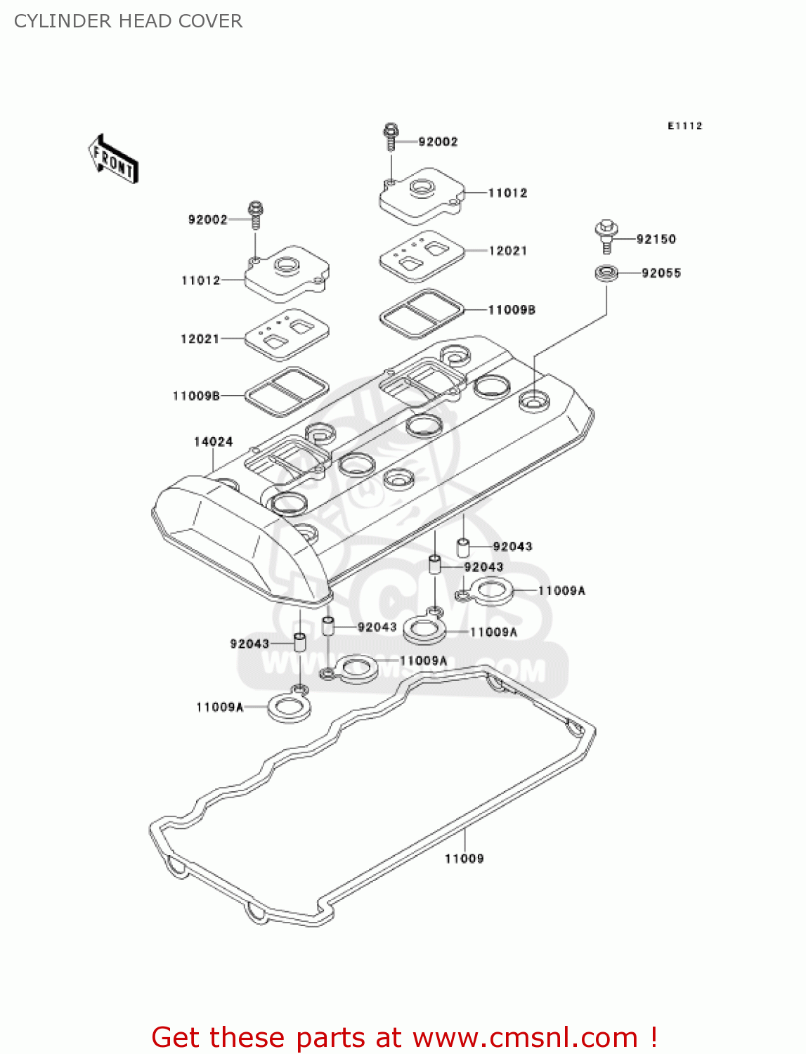 CYLINDER HEAD COVER ZX1100D9 NINJAZX11 2001 USA CALIFORNIA