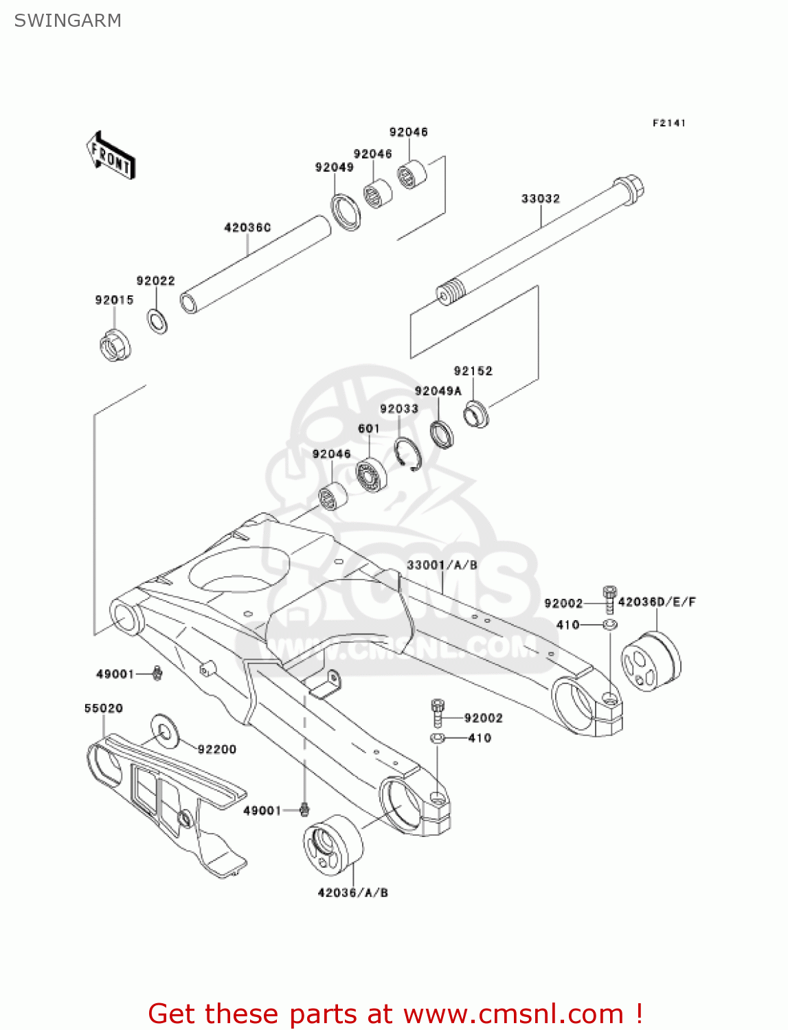 SWINGARM ZX1100D9 NINJAZX11 2001 USA CALIFORNIA