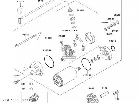 STARTER MOTOR - ZX1100D9 NINJAZX11 2001 USA CALIFORNIA