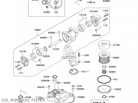 OIL PUMP/OIL FILTER - ZX1100D9 NINJAZX11 2001 USA CALIFORNIA