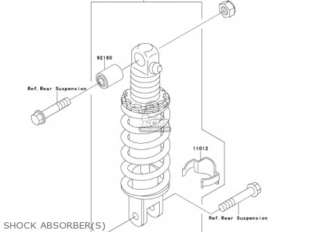 SHOCK ABSORBER(S) - ZX1100D9 NINJAZX11 2001 USA CALIFORNIA