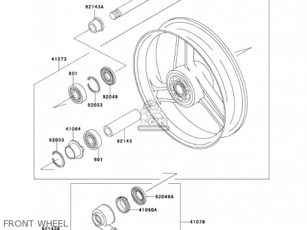 FRONT WHEEL - ZX1100D9 NINJAZX11 2001 USA CALIFORNIA