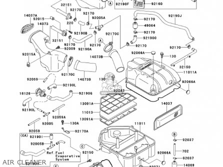 AIR CLEANER - ZX1100D9 NINJAZX11 2001 USA CALIFORNIA