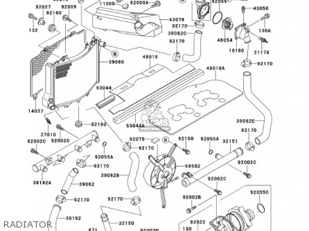 RADIATOR - ZX1100D9 NINJAZX11 2001 USA CALIFORNIA