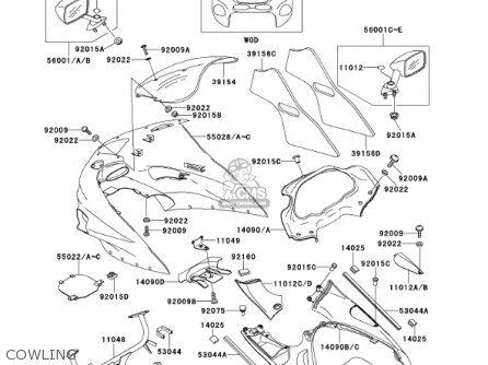 COWLING - ZX1100D9 NINJAZX11 2001 USA CALIFORNIA
