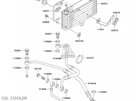 OIL COOLER - ZX1100D9 NINJAZX11 2001 USA CALIFORNIA