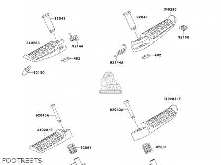 FOOTRESTS - ZX1100D9 NINJAZX11 2001 USA CALIFORNIA