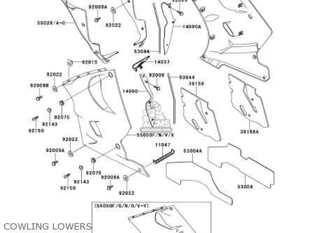 COWLING LOWERS - ZX1100D9 NINJAZX11 2001 USA CALIFORNIA