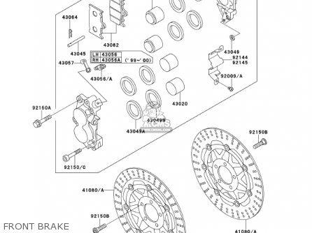 FRONT BRAKE - ZX1100D9 NINJAZX11 2001 USA CALIFORNIA