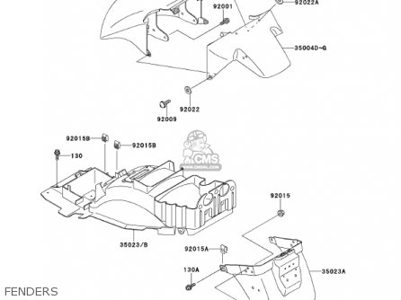 FENDERS - ZX1100D9 NINJAZX11 2001 USA CALIFORNIA