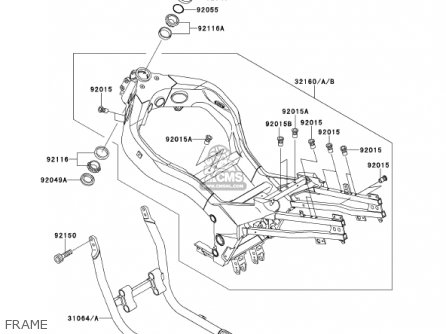 FRAME - ZX1100D9 NINJAZX11 2001 USA CALIFORNIA