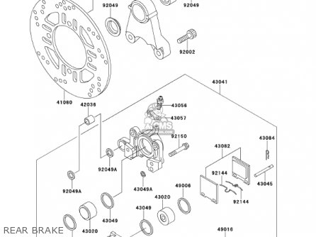 REAR BRAKE - ZX1100D9 NINJAZX11 2001 USA CALIFORNIA