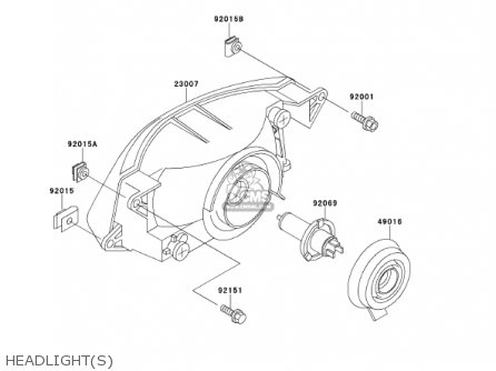 HEADLIGHT(S) - ZX1100D9 NINJAZX11 2001 USA CALIFORNIA