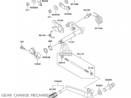 GEAR CHANGE MECHANISM - ZX1100D9 NINJAZX11 2001 USA CALIFORNIA