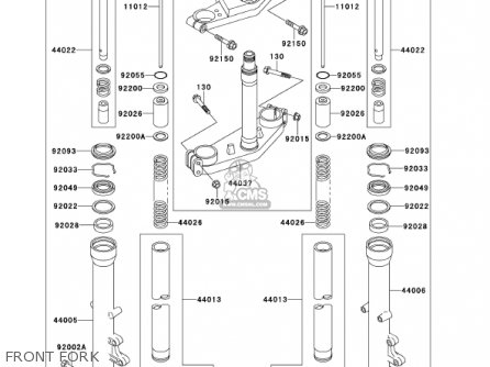 FRONT FORK - ZX1100D9 NINJAZX11 2001 USA CALIFORNIA