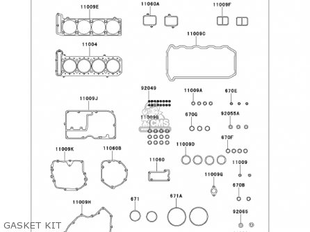 GASKET KIT - ZX1100D9 NINJAZX11 2001 USA CALIFORNIA