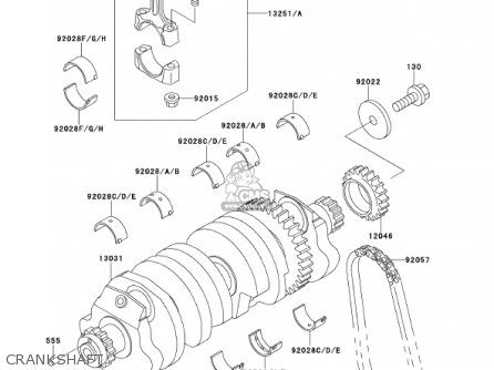 CRANKSHAFT - ZX1100D9 NINJAZX11 2001 USA CALIFORNIA