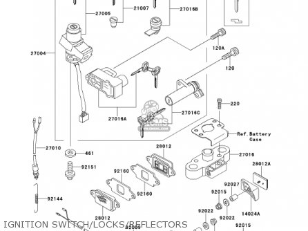 IGNITION SWITCH/LOCKS/REFLECTORS - ZX1100D9 NINJAZX11 2001 USA CALIFORNIA