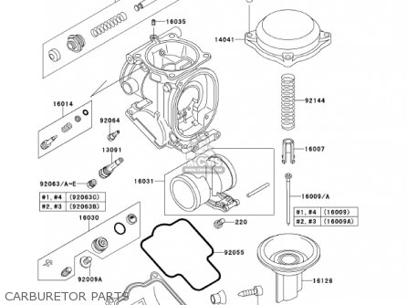CARBURETOR PARTS - ZX1100D9 NINJAZX11 2001 USA CALIFORNIA