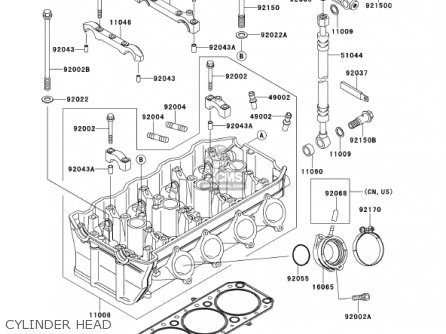 CYLINDER HEAD - ZX1100D9 NINJAZX11 2001 USA CALIFORNIA