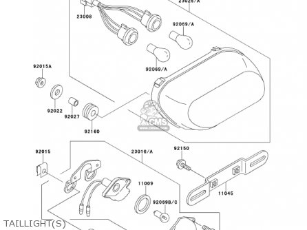 TAILLIGHT(S) - ZX1100D9 NINJAZX11 2001 USA CALIFORNIA