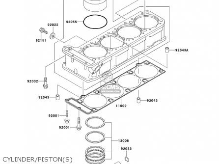 CYLINDER/PISTON(S) - ZX1100D9 NINJAZX11 2001 USA CALIFORNIA