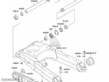 SWINGARM - ZX1100D9 NINJAZX11 2001 USA CALIFORNIA