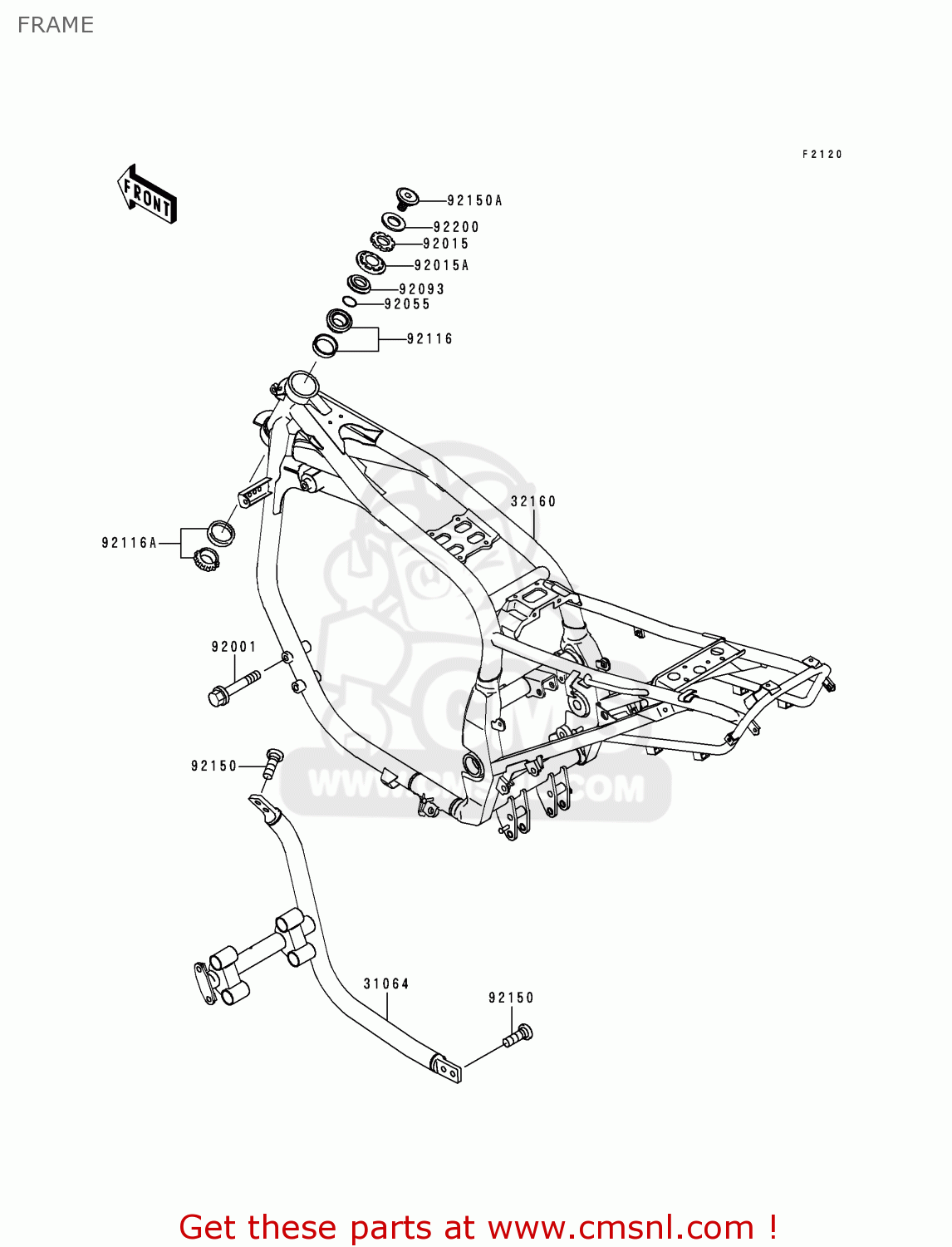 FRAME ZX1100E1 GPZ1100 1995 EUROPE UK FR NL AR FG GR IT NR SD SP ST