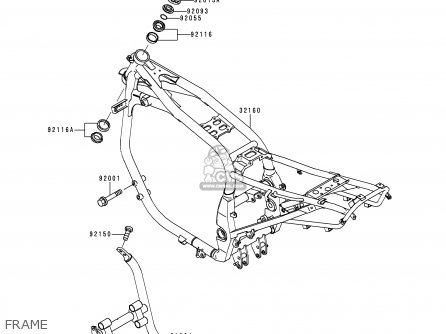 FRAME - ZX1100E1 GPZ1100 1995 EUROPE UK FR NL AR FG GR IT NR SD SP ST