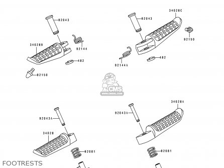 FOOTRESTS - ZX1100E1 GPZ1100 1995 USA CALIFORNIA CANADA