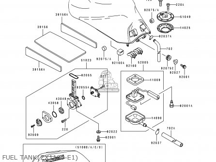 FUEL TANK(ZX1100-E1) - ZX1100E1 GPZ1100 1995 USA CALIFORNIA CANADA