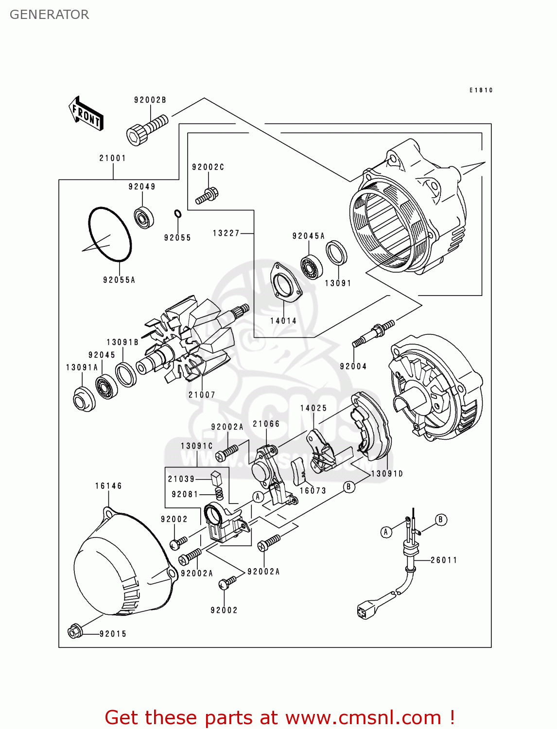 GENERATOR ZX1100E2 GPZ1100 1996 EUROPE UK FR NL AR FG GR NR SD SP