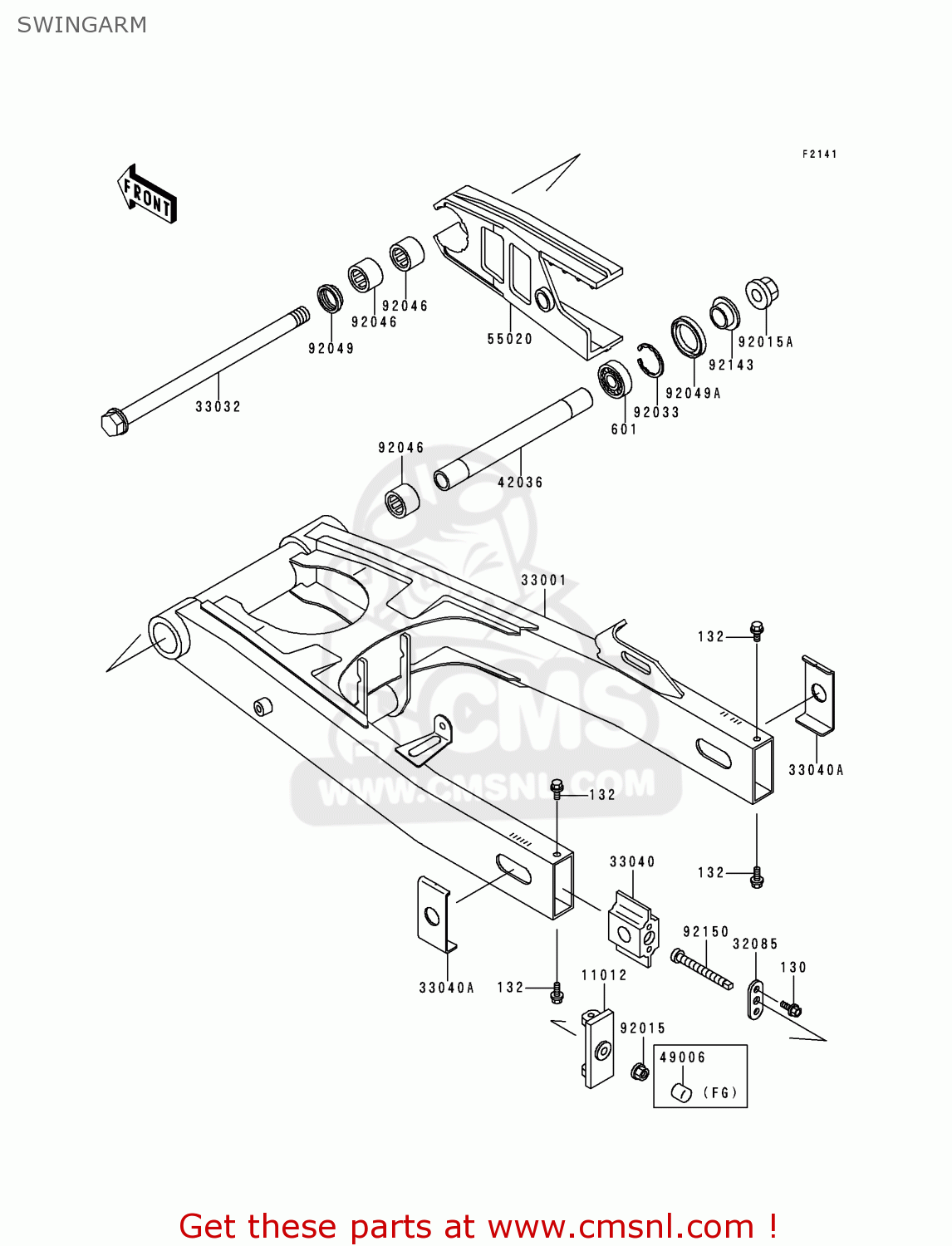 SWINGARM ZX1100E2 GPZ1100 1996 EUROPE UK FR NL AR FG GR NR SD SP