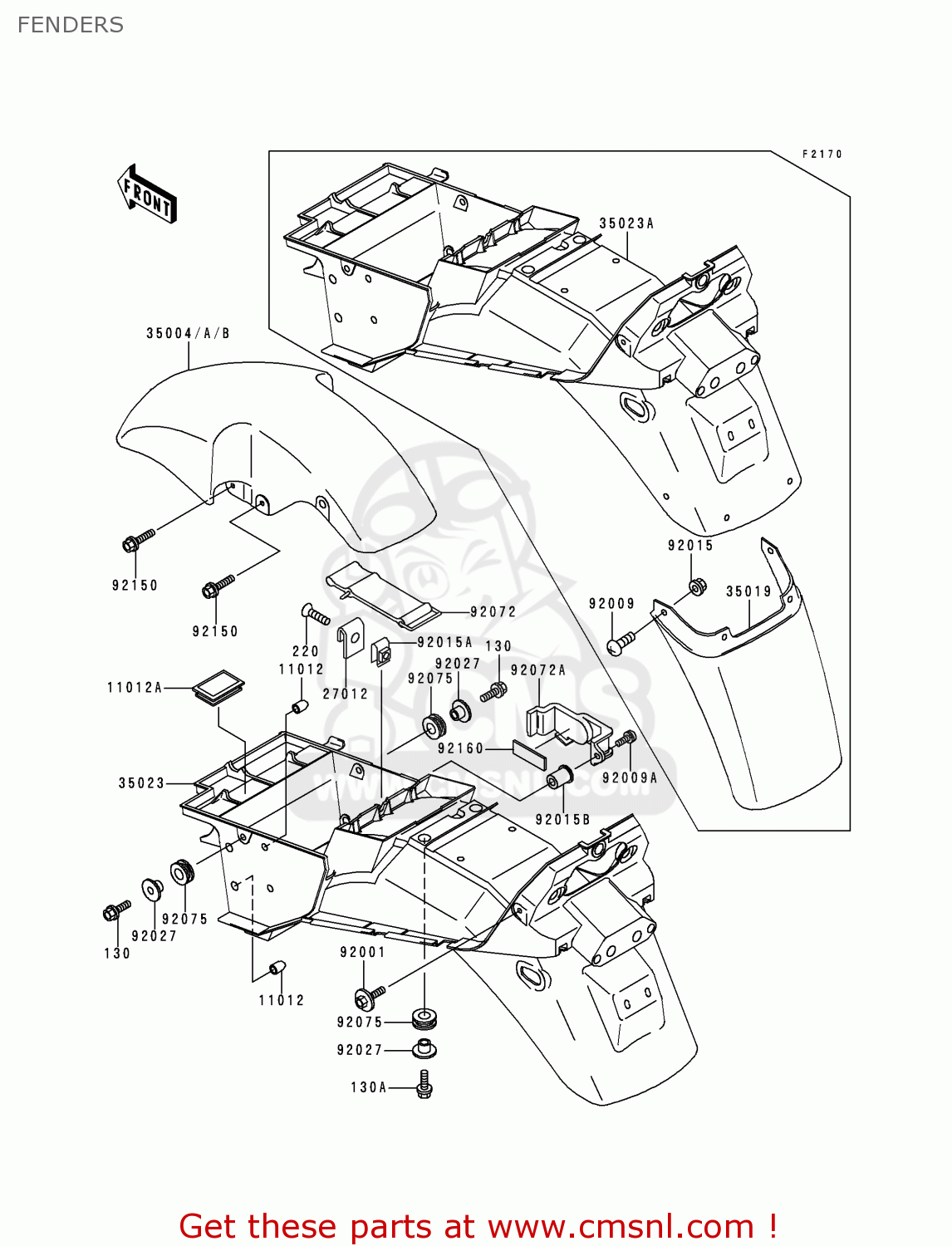 FENDERS ZX1100E2 GPZ1100 1996 EUROPE UK FR NL AR FG GR NR SD SP