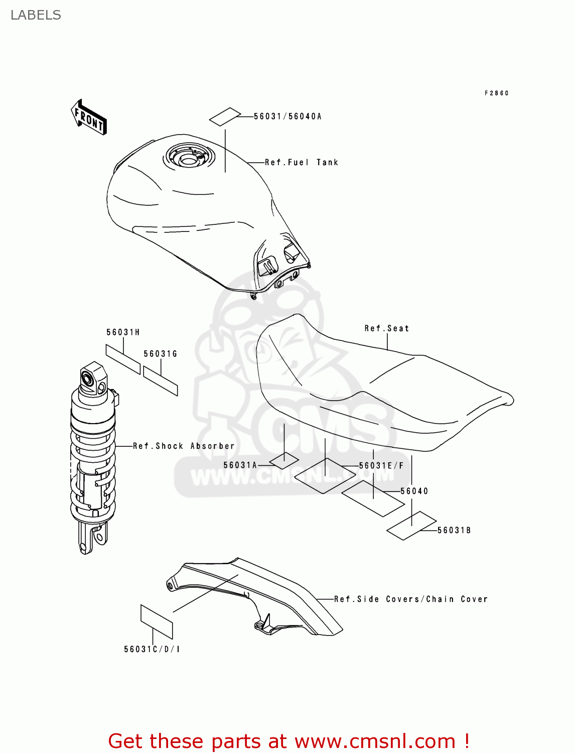 LABELS ZX1100E2 GPZ1100 1996 EUROPE UK FR NL AR FG GR NR SD SP