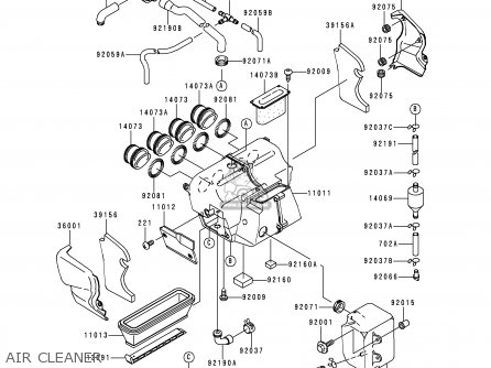 AIR CLEANER - ZX1100E2 GPZ1100 1996 EUROPE UK FR NL AR FG GR NR SD SP