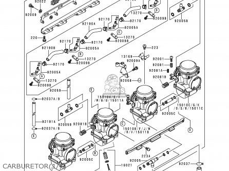 CARBURETOR(1/4) - ZX1100E2 GPZ1100 1996 EUROPE UK FR NL AR FG GR NR SD SP
