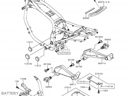 BATTERY CASE - ZX1100E2 GPZ1100 1996 EUROPE UK FR NL AR FG GR NR SD SP
