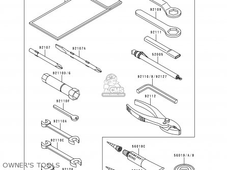 OWNER'S TOOLS - ZX1100E2 GPZ1100 1996 EUROPE UK FR NL AR FG GR NR SD SP